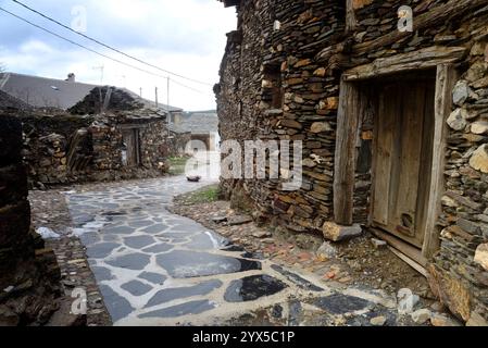 Black town of El Muyo, Segovia, Spain Stock Photo