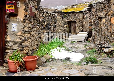 Black town of El Muyo, Segovia, Spain Stock Photo