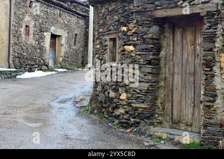 Black town of El Muyo, Segovia, Spain Stock Photo