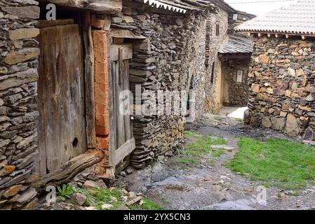 Black town of El Muyo, Segovia, Spain Stock Photo