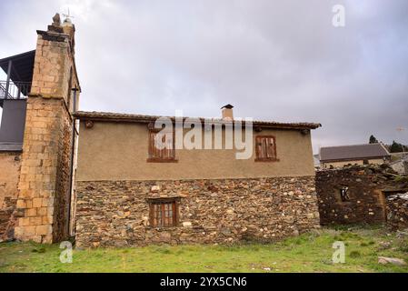 Black town of El Muyo, Segovia, Spain Stock Photo