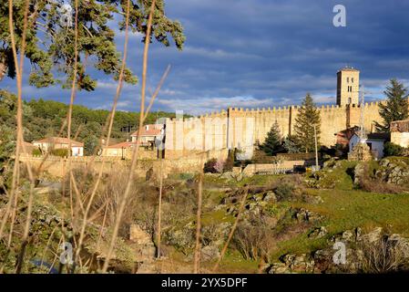 Walls of Buitrago del Lozoya, Madrid, Spain Stock Photo