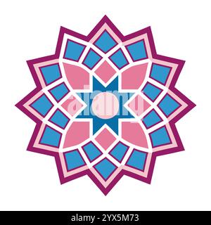 Elegant Islamic Geometric Pattern for Book Covers, Religious Designs, and Prints Stock Vector