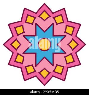 Elegant Islamic Geometric Pattern for Book Covers, Religious Designs, and Prints Stock Vector