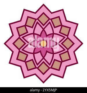 Elegant Islamic Geometric Pattern for Book Covers, Religious Designs, and Prints Stock Vector