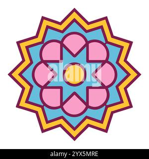 Elegant Islamic Geometric Pattern for Book Covers, Religious Designs, and Prints Stock Vector