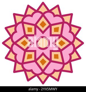 Elegant Islamic Geometric Pattern for Book Covers, Religious Designs, and Prints Stock Vector