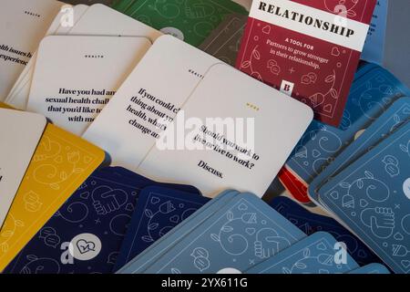 Best Self intimacy cards help strengthen relationships and build trust among couples, 2024, United States Stock Photo