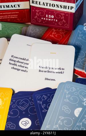 Best Self intimacy cards help strengthen relationships and build trust among couples, 2024, United States Stock Photo