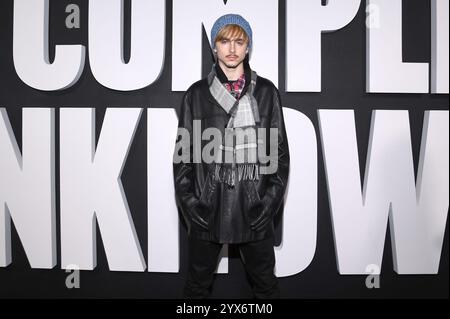 New York, USA. 13th Dec, 2024. Timothée Chalamet attends Searchlight Pictures' 'A Complete Unknown' New York Premiere, SVA Theater in New York, NY, December 13, 2024. (Photo by Anthony Behar/Sipa USA) Credit: Sipa USA/Alamy Live News Stock Photo