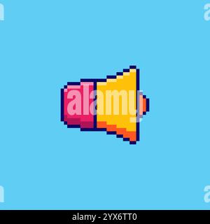 Pixel art Speaker Icon game asset design Stock Vector