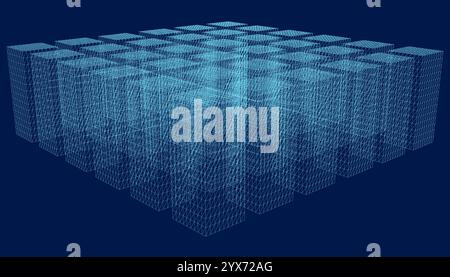 Dark Blue vector background in polygonal style. Vector illustration Stock Vector