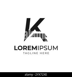Initial Letter KA Logo, Vector Illustration Design Stock Vector
