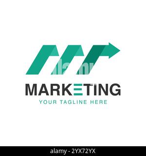 letter M trade marketing logo design vector. with initial M as chart diagram graphic, financial, investment, company logo vector Stock Vector