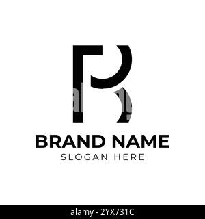 Letter RK monogram logo design concept Stock Vector