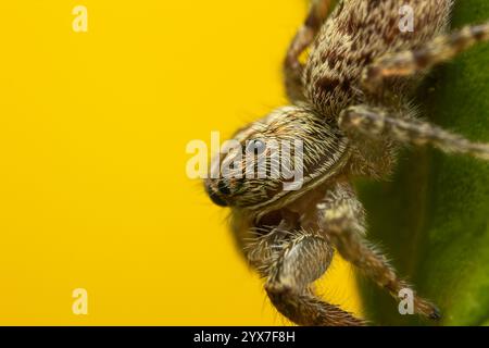 Jumping spider on a plant Stock Photo