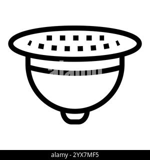 Water irrigation line black icon. Vector isolated button. Editable stroke. Stock Vector