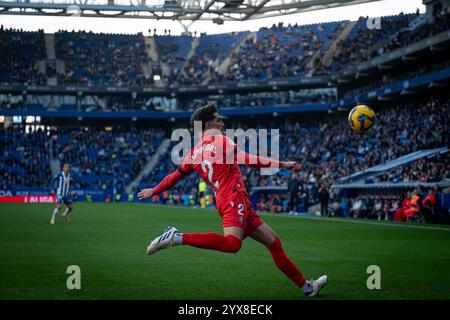 Barcelona, Spain. 14th Dec, 2024. Nacho Vidal (CA Osasuna) controls the ball during a La Liga EA Sports match between RCD Espanyol and CA Osasuna at Stage Front Stadium in Barcelona, Barcelona, Spain, on December 14 2024. Photo by Felipe Mondino Credit: Independent Photo Agency/Alamy Live News Stock Photo