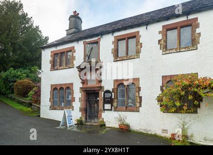 The 16th century grammar school in the village of Hawkshead, Cumbria. The grammar school was founded in 1585 Stock Photo