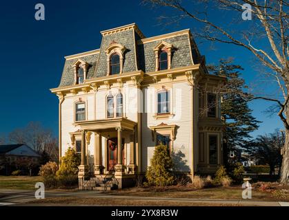 The Spencer House First Congregational Church of Guilford Parish House Guilford Historic Town Center   Guilford, Connecticut, USA Stock Photo