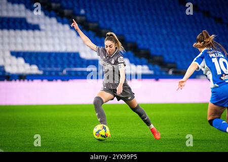 A Coruña, Spain. 14 December, 2024. Liga Femenina Primera Division. Deportivo Abanca vs Real Madrid. Olga Carmona. Ismael Mijan/Alamy Live News Stock Photo