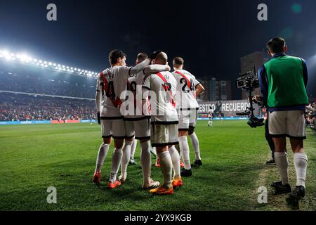 Team of Rayo Vallecano seen during the LaLiga EA SPORTS game between