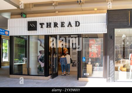 A Thread store at City Creek Center in Salt Lake City, Utah, USA. Stock Photo