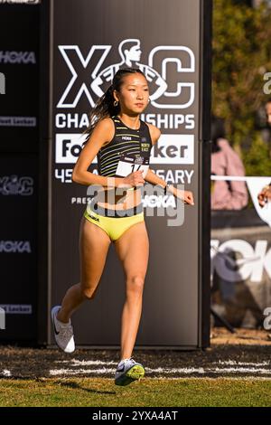 Allison Lee places 29th in the girls race in 18:50.3 during