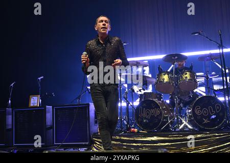 UK. 14th Dec, 2024. LONDON, ENGLAND - DECEMBER 14: Rick Witter of ‘Shed Seven' performing at Brixton Academy on December 14, 2024 in London, England.CAP/MAR © MAR/Capital Pictures Credit: Capital Pictures/Alamy Live News Stock Photo