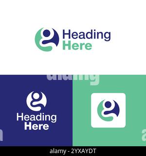 Man in shape of G logo Design - Modern Logo Design Stock Vector