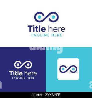 Infinity Style Modern Logo Design - Eye Logo Design Stock Vector
