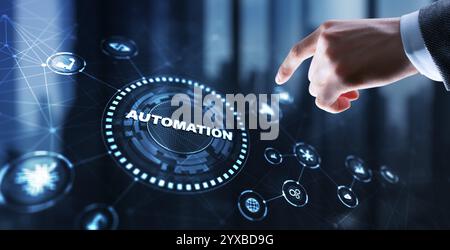 Automation technology industrial process workflow optimisation Stock Photo