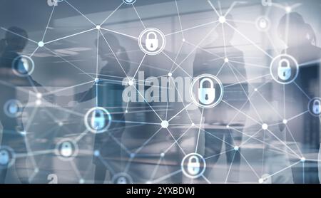 Cyber security and Security password login online concept Stock Photo