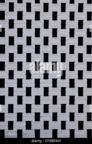 Part of a white brick wall. Background. Stock Photo