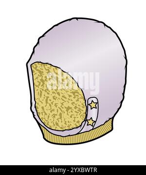 Knit helmet caps mockup template vector illustration. Stock Vector