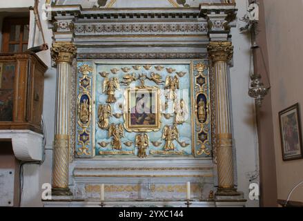 Our Lady of Angels, altar in the Church of the Our Lady of Angels in Orebic, Croatia Stock Photo