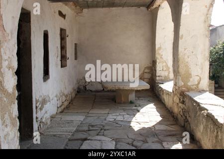 Old stone house in Hum, the smallest town in the world, Istria, Croatia Stock Photo