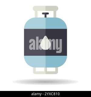 Propane gas cylinder vector isolated icon. Barbecue and bbq grill sign. Graph symbol for cooking web site and apps design, logo, app, UI Stock Vector