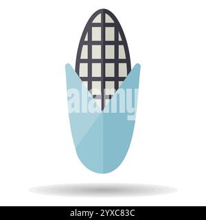 Corncob vector isolated icon. Barbecue and bbq grill sign. Vegetable. Graph symbol for cooking web site and apps design, logo, app, UI Stock Vector