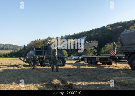 Bozena 5 - unmanned remote controlled demining vehicle, loading flail ...