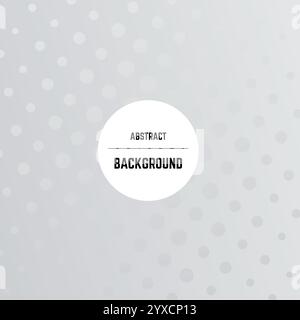 Abstract monochrome background with dots, halftone effect and circle in center. Vector illustration. Stock Vector