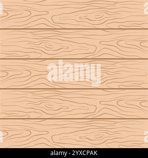 Wood texture background. Five wooden boards in flat design. Vector illustration Stock Vector