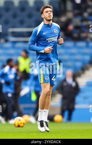 Ruairi McConville of Brighton & Hove Albion warms up before the ...