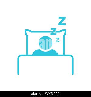 Deep sleep icon. Isolated on white background. From blue icon set Stock Vector