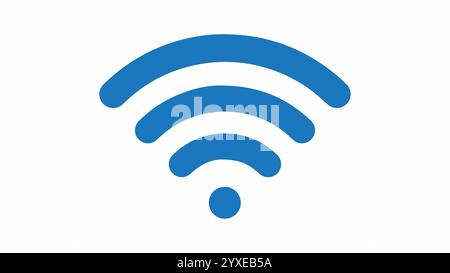 Clean and modern WiFi vector icon representing wireless connectivity, perfect for tech and communication designs Stock Vector