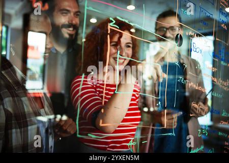 Software engineers working on project and programming in company. Startup business teamwork concept Stock Photo