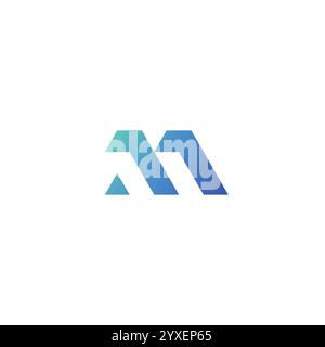 Letter AM Logo Design. MA Initial Logo Stock Vector