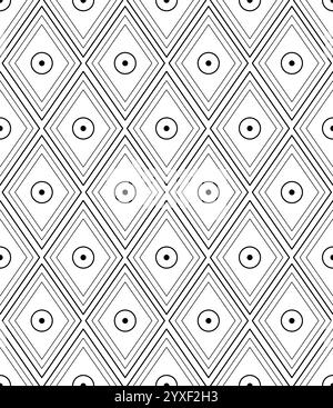 Pattern Abstract Chevron Style Network Decorative Ornament Black and White Stock Vector