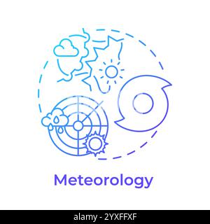 Meteorology blue gradient concept icon Stock Vector