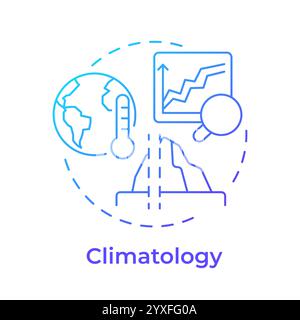 Climatology blue gradient concept icon Stock Vector